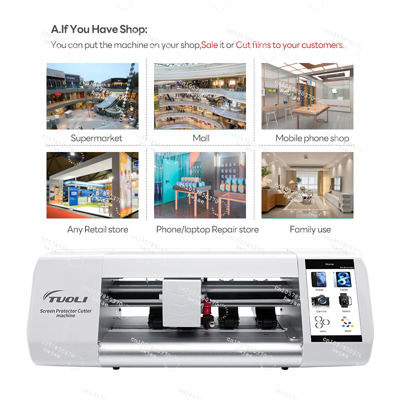 TuoLi Custom White Mini Mobile - Screen Protector Cutter 评论和价格