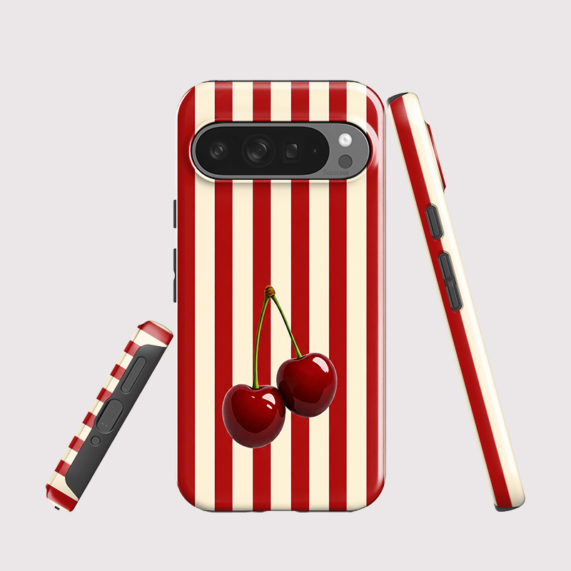 Fcicicase Cherry Stripe Patter - Google Pixel 9 Pro 评论和价格