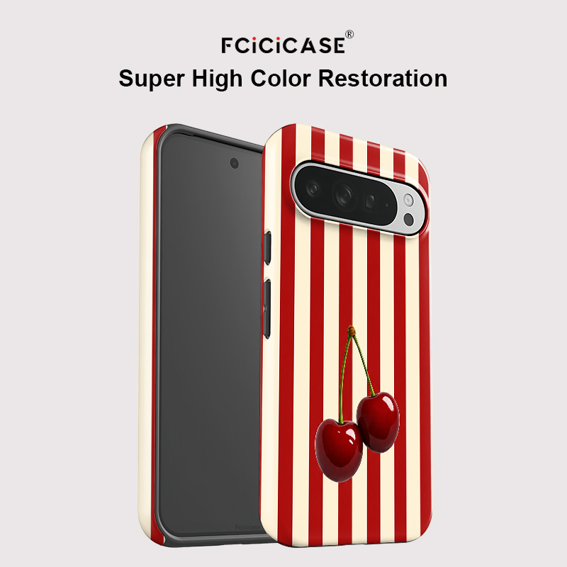 Fcicicase Cherry Stripe Patter - Google Pixel 9 Pro 评论和价格