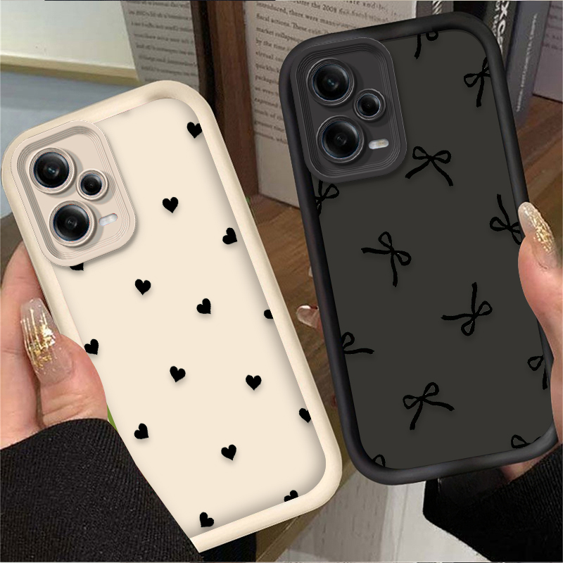 Black Love Heart Bowknot Phone - Xiaomi Redmi Note 14 评论和价格