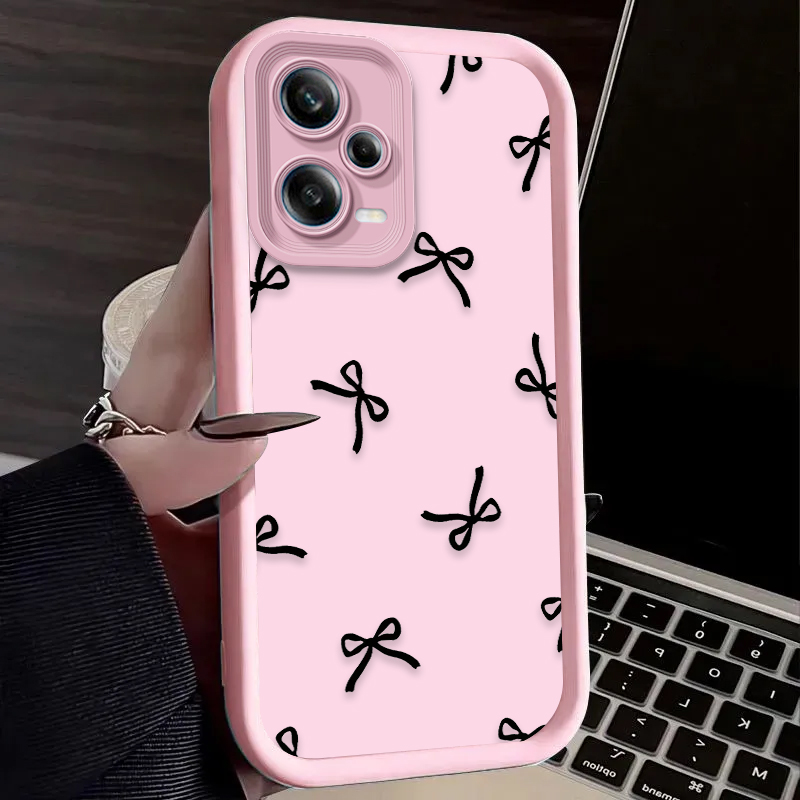 Black Love Heart Bowknot Phone - Xiaomi Redmi Note 14 评论和价格